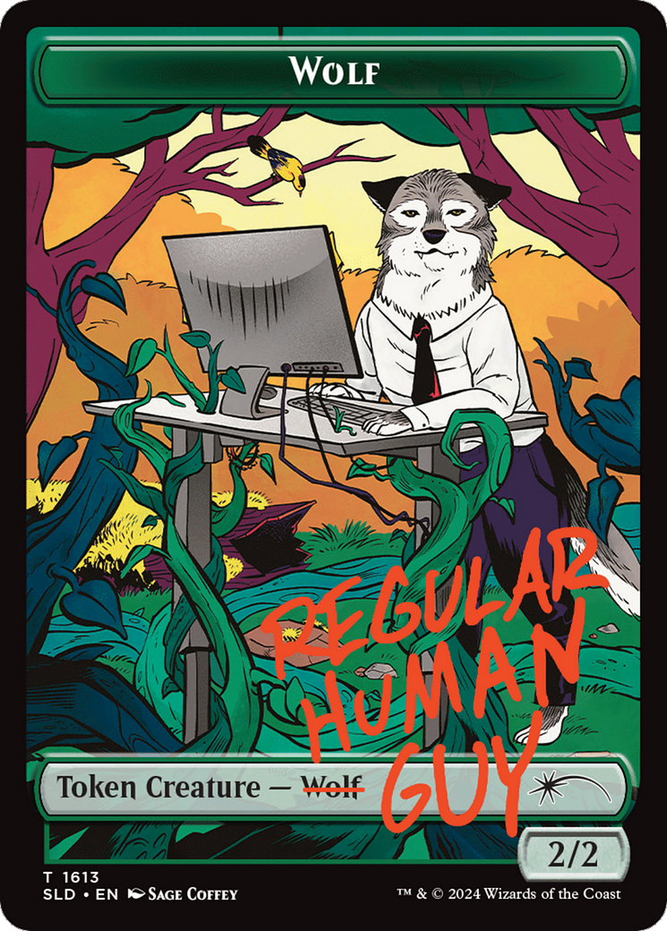 Wolf Token (1613) Foil - Secret Lair Drop