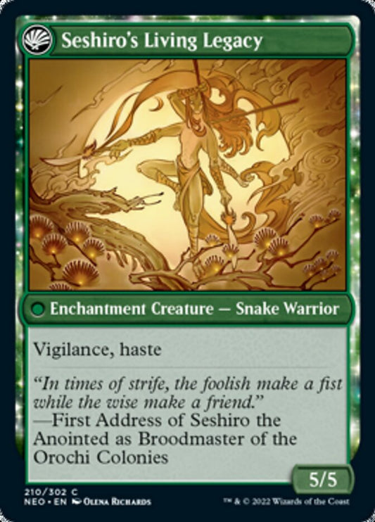 Tales of Master Seshiro // Seshiro's Living Legacy (210) Foil - Kamigawa: Neon Dynasty