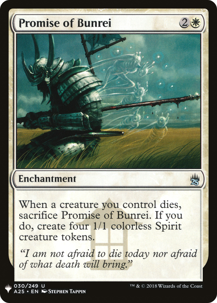 Promise of Bunrei (A25-30) - The List