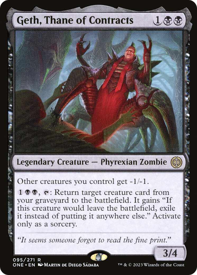 Geth, Thane of Contracts (095) - Phyrexia: All Will Be One