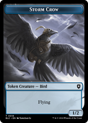 Storm Crow // Frog Lizard Double-Sided Token [Bloomburrow Commander Tokens] | Silver Goblin