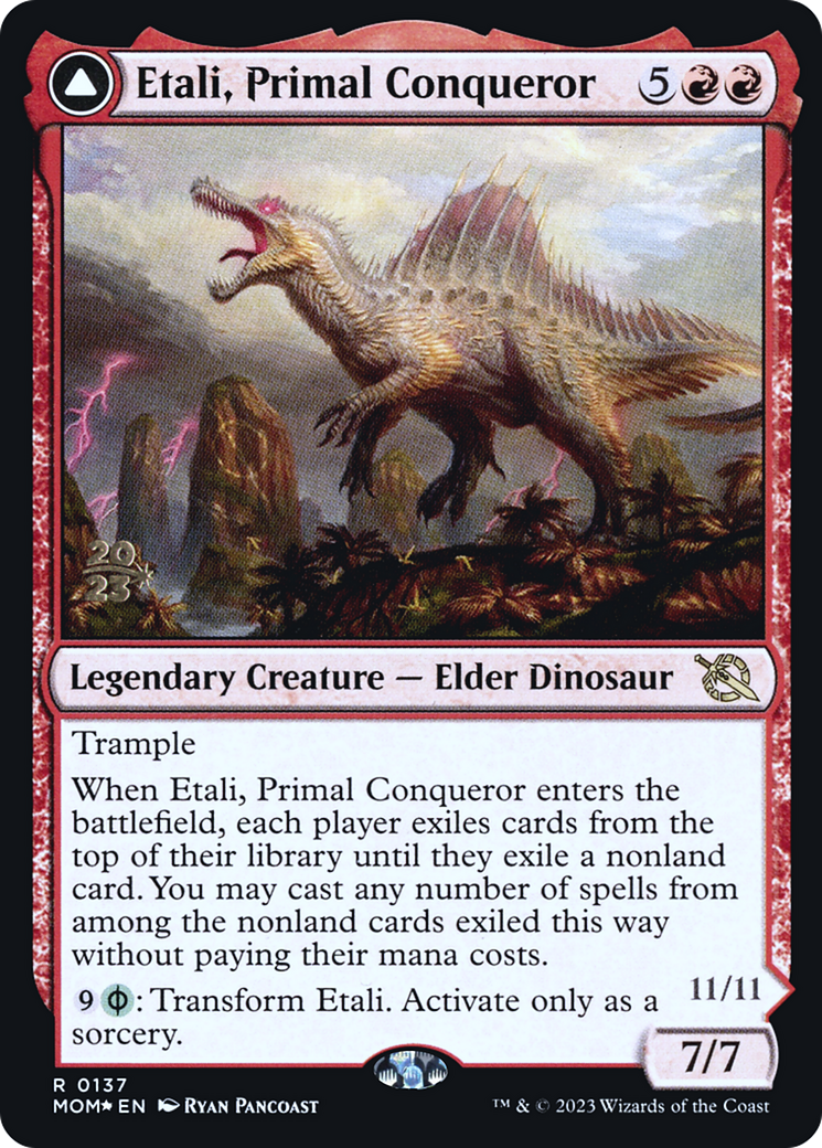 Etali, Primal Conqueror // Etali, Primal Sickness (137s) Foil - March of the Machine Promos