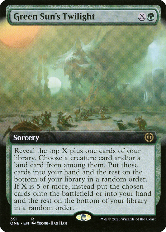 Green Sun's Twilight (Extended Art) (391) - Phyrexia: All Will Be One