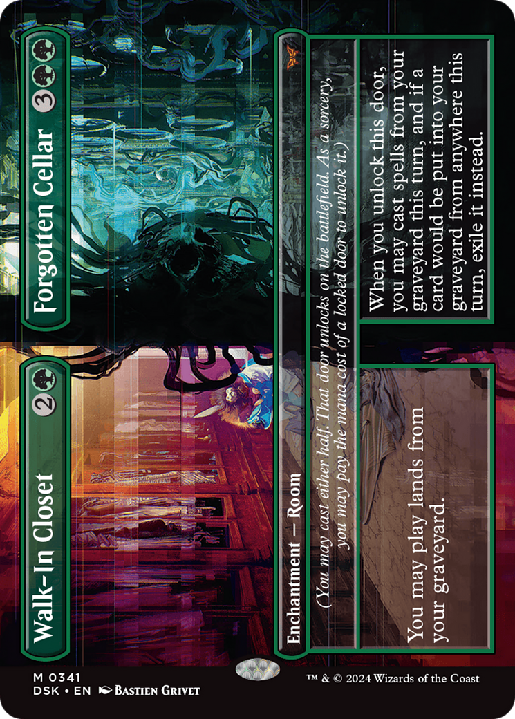 Walk-In Closet // Forgotten Cellar (Borderless) [Duskmourn: House of Horror] Foil