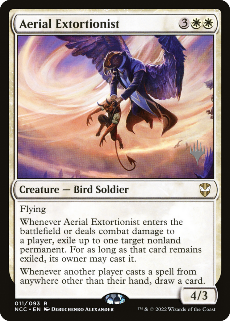 Aerial Extortionist (Promo Pack) [Streets of New Capenna Commander Promos] | Silver Goblin