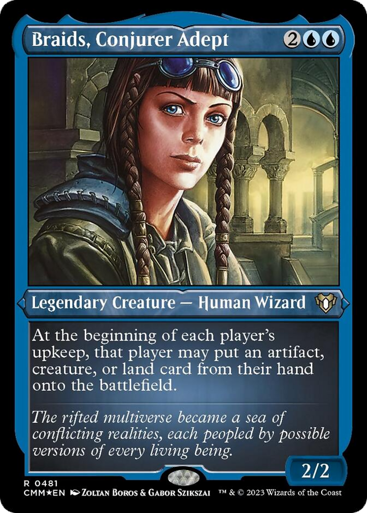 Braids, Conjurer Adept (Foil Etched) [Commander Masters] | Silver Goblin