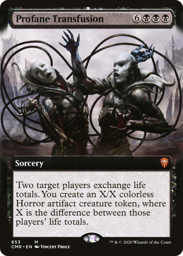 Profane Transfusion (Extended Art) (653) - Commander Legends