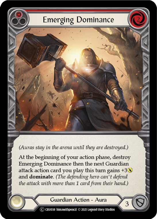 Emerging Dominance (Red) [U-CRU038] (Crucible of War Unlimited)  Unlimited Rainbow Foil | Silver Goblin