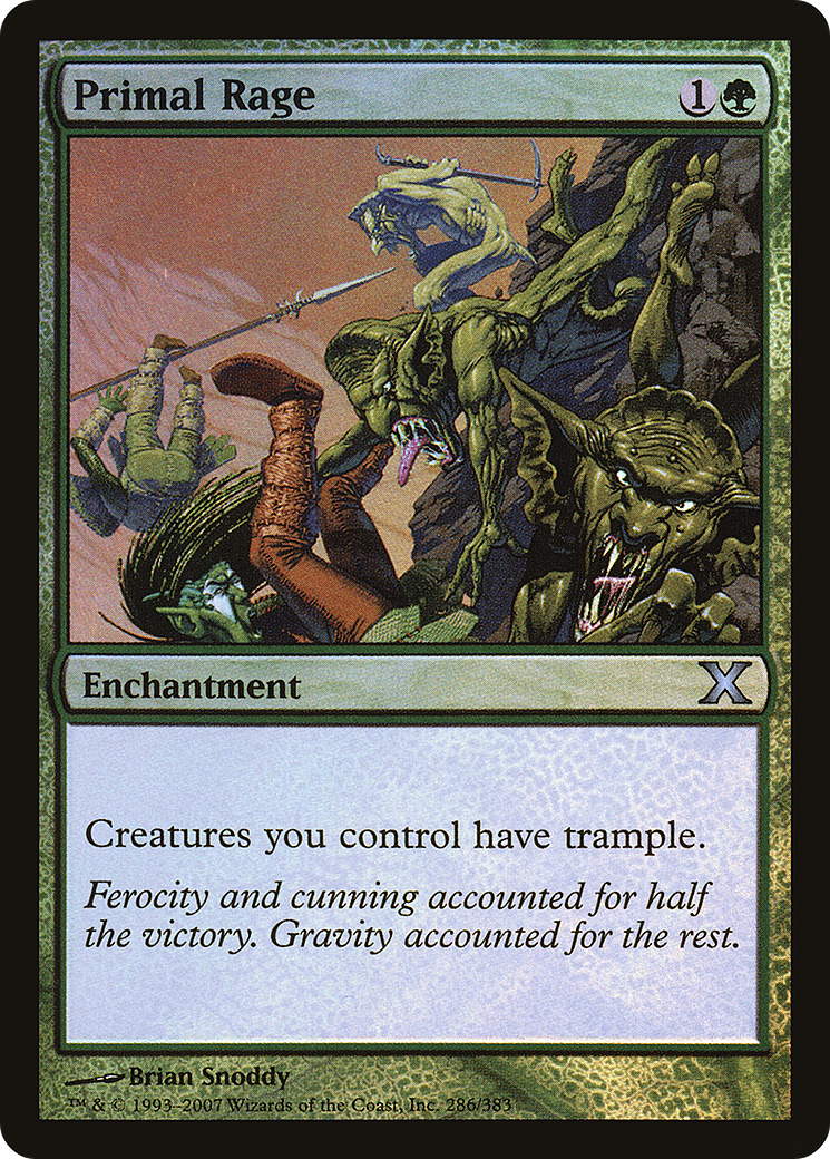 Primal Rage (286) Foil - Tenth Edition