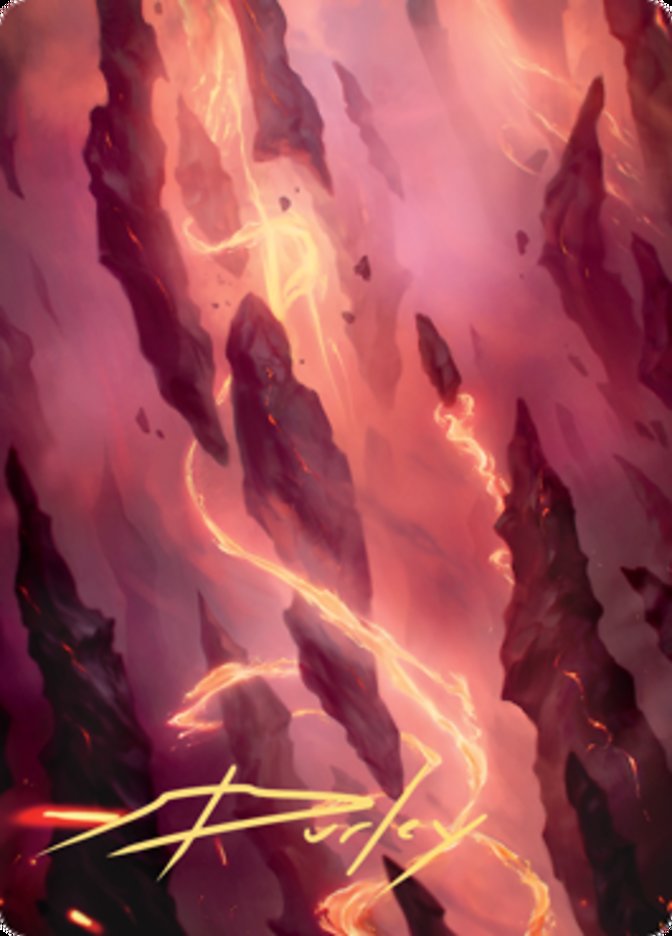 Mountain 1 Art Card (Gold-Stamped Signature) [Zendikar Rising Art Series] | Silver Goblin