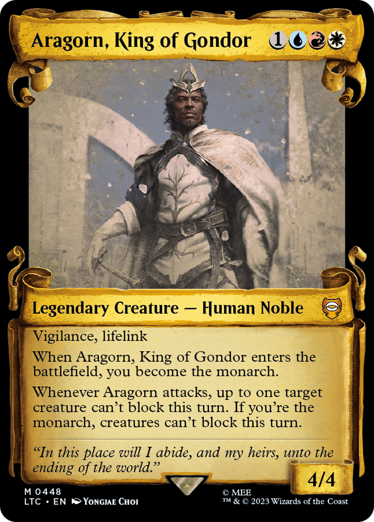 Aragorn, King of Gondor (Showcase) (448) - Tales of Middle-earth Commander