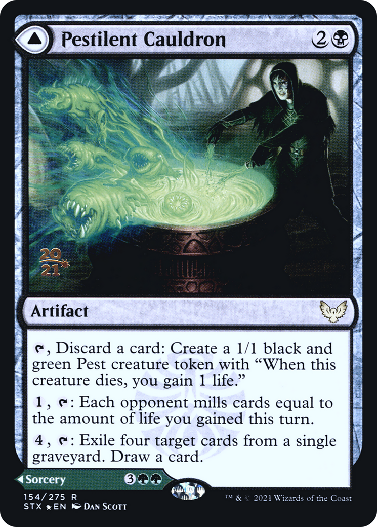 Pestilent Cauldron // Restorative Burst (154s) Foil - Strixhaven: School of Mages Promos