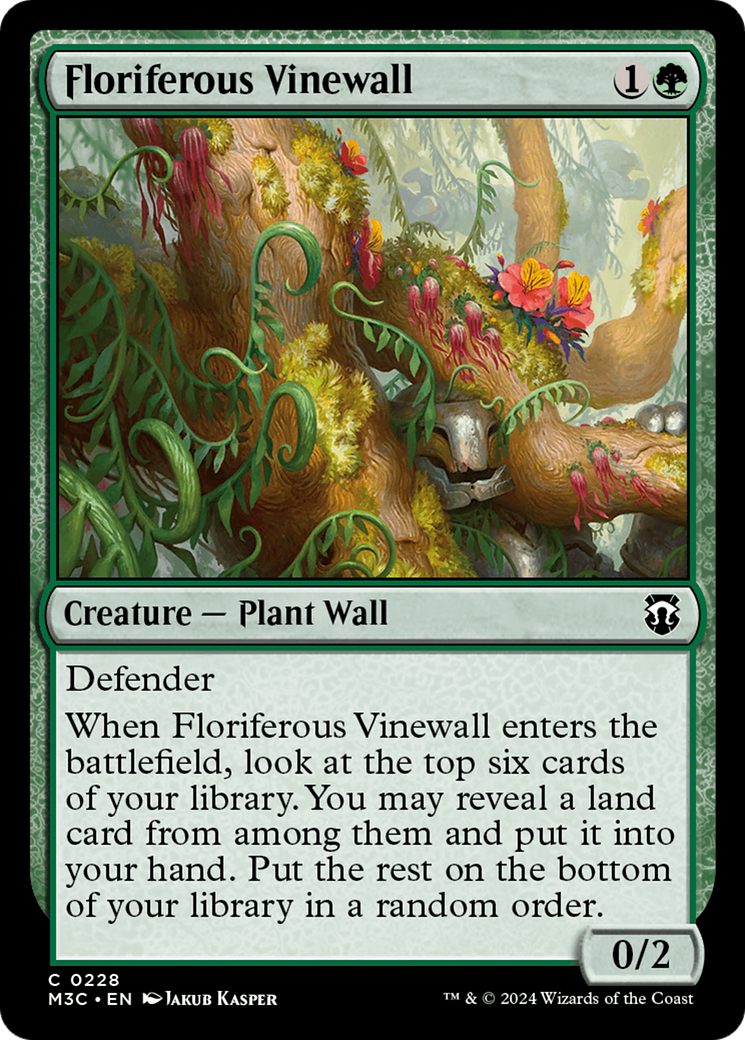 Floriferous Vinewall [Modern Horizons 3 Commander] | Silver Goblin