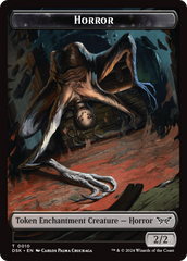 Horror // Glimmer Double-Sided Token [Duskmourn: House of Horror Tokens] | Silver Goblin