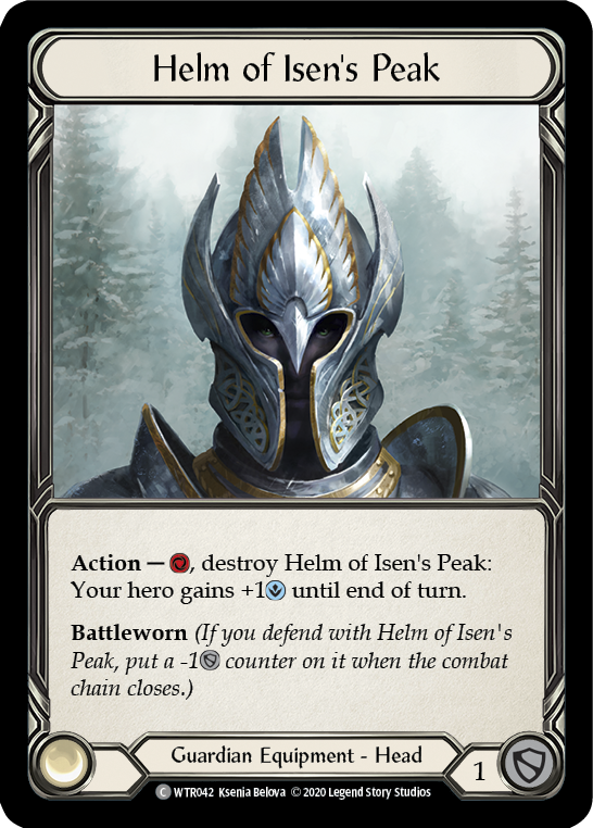 Helm of Isen's Peak [U-WTR042] (Welcome to Rathe Unlimited)  Unlimited Rainbow Foil | Silver Goblin