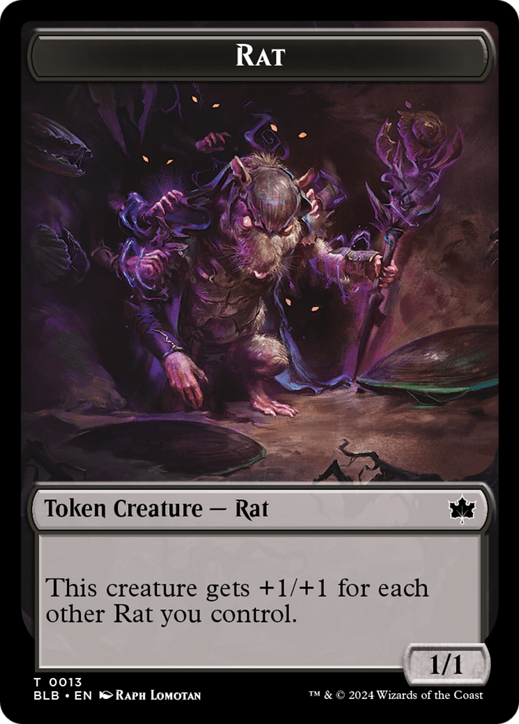 Rat // Splash Lasher Double-Sided Token [Bloomburrow Tokens] | Silver Goblin