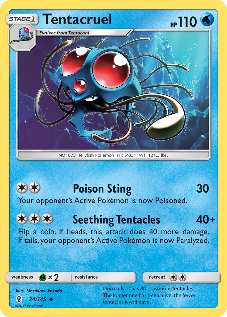 Tentacruel (24/145) [Sun & Moon: Guardians Rising] | Silver Goblin