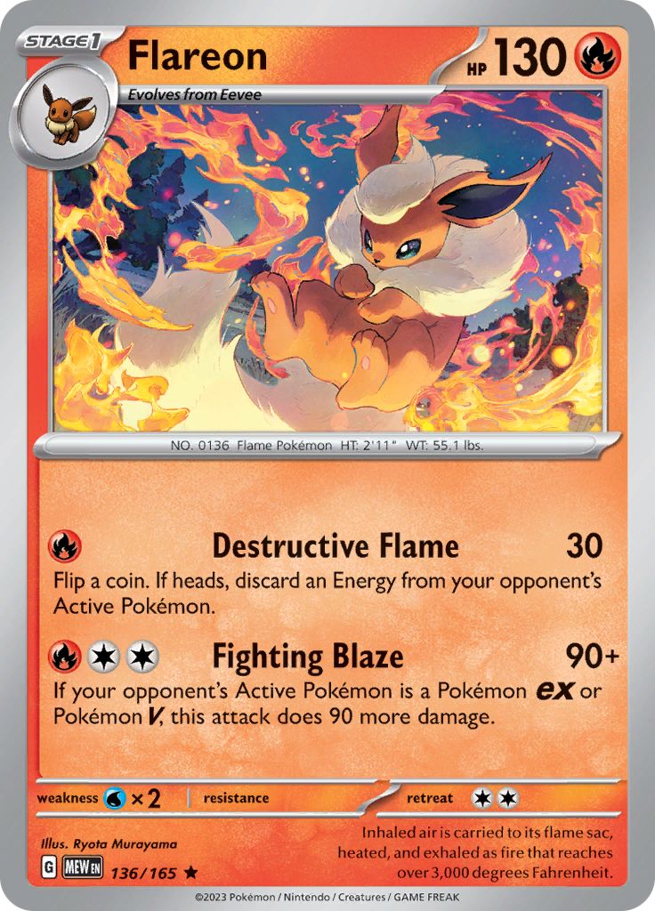 Flareon (136/165) [Scarlet & Violet: 151] | Silver Goblin