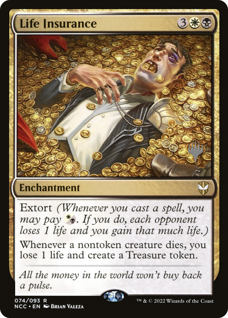 Life Insurance (74p) Foil - New Capenna Commander Promos