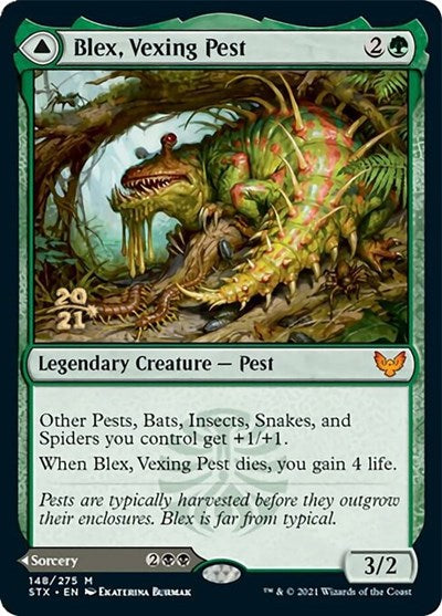 Blex, Vexing Pest // Search for Blex (148s) Foil - Strixhaven: School of Mages Promos