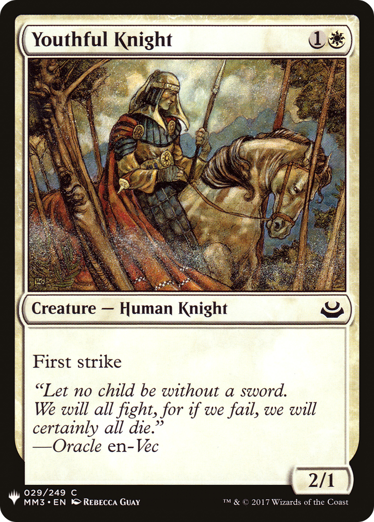 Youthful Knight (MM3-29) - The List