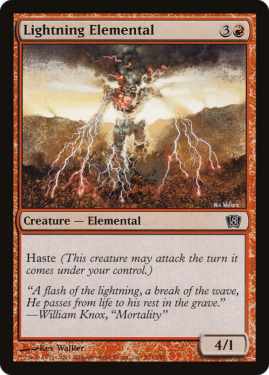 Lightning Elemental (201★) Foil - Eighth Edition