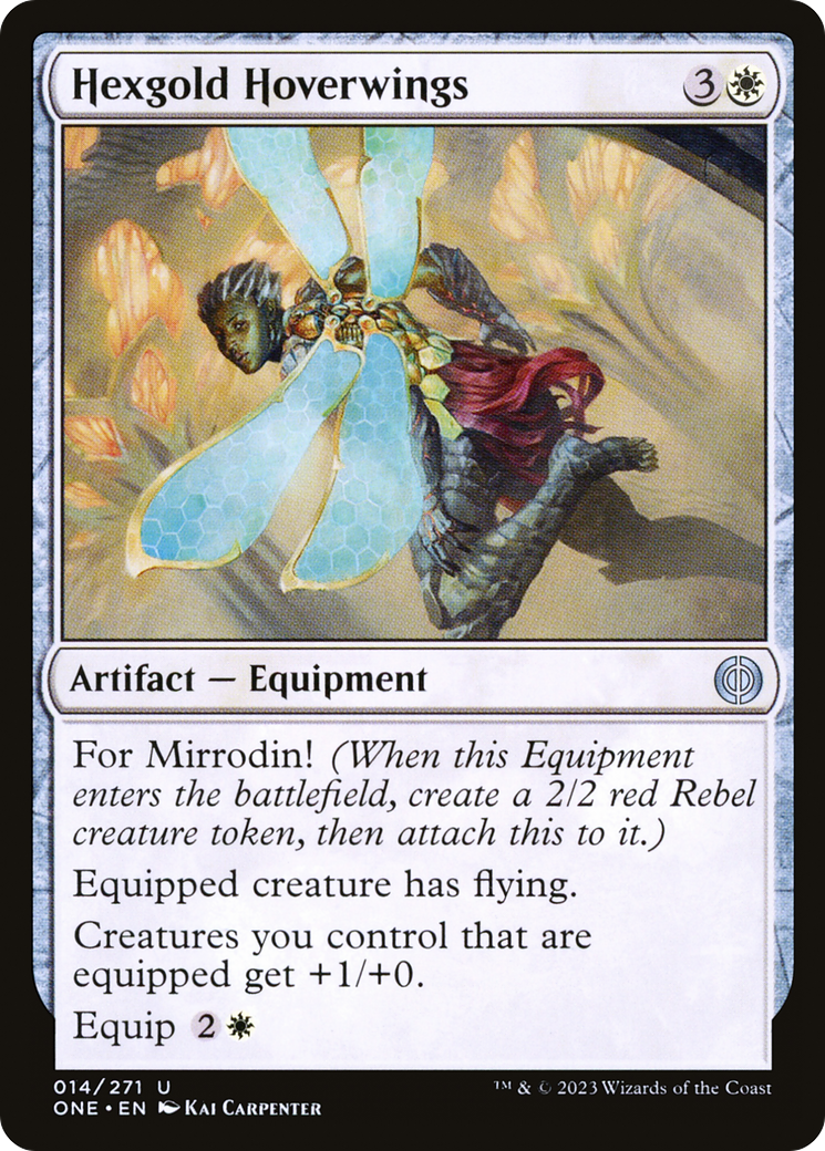 Hexgold Hoverwings (014) Foil - Phyrexia: All Will Be One