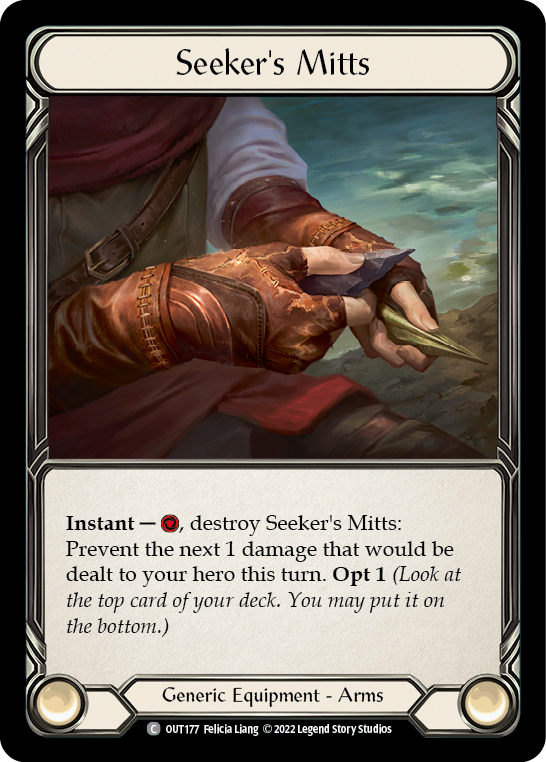 Seeker's Mitts [OUT177] (Outsiders)  Rainbow Foil | Silver Goblin