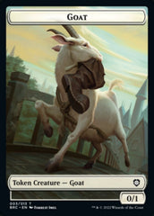 Construct (008) // Goat Double-Sided Token [The Brothers' War Commander Tokens] | Silver Goblin