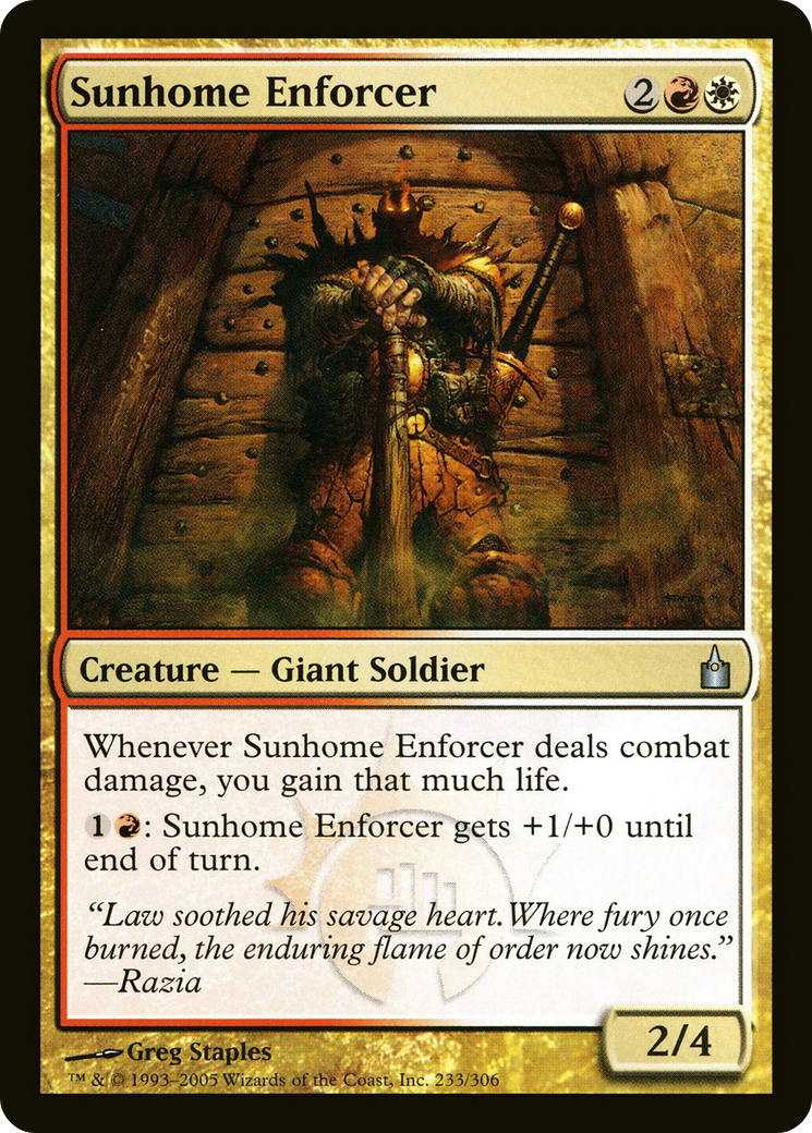 Sunhome Enforcer (233) Foil - Ravnica: City of Guilds