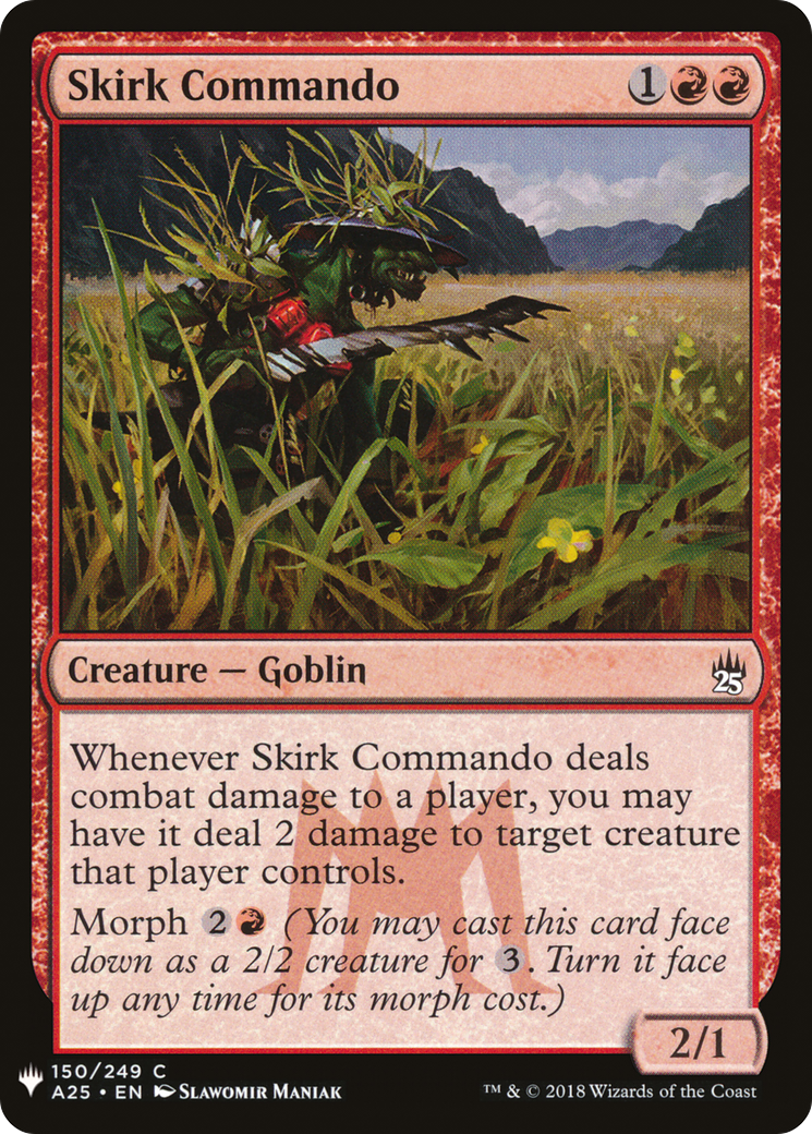 Skirk Commando (A25-150) - The List