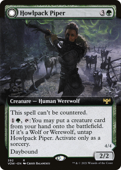 Howlpack Piper // Wildsong Howler (Extended Art) (392) - Innistrad: Crimson Vow