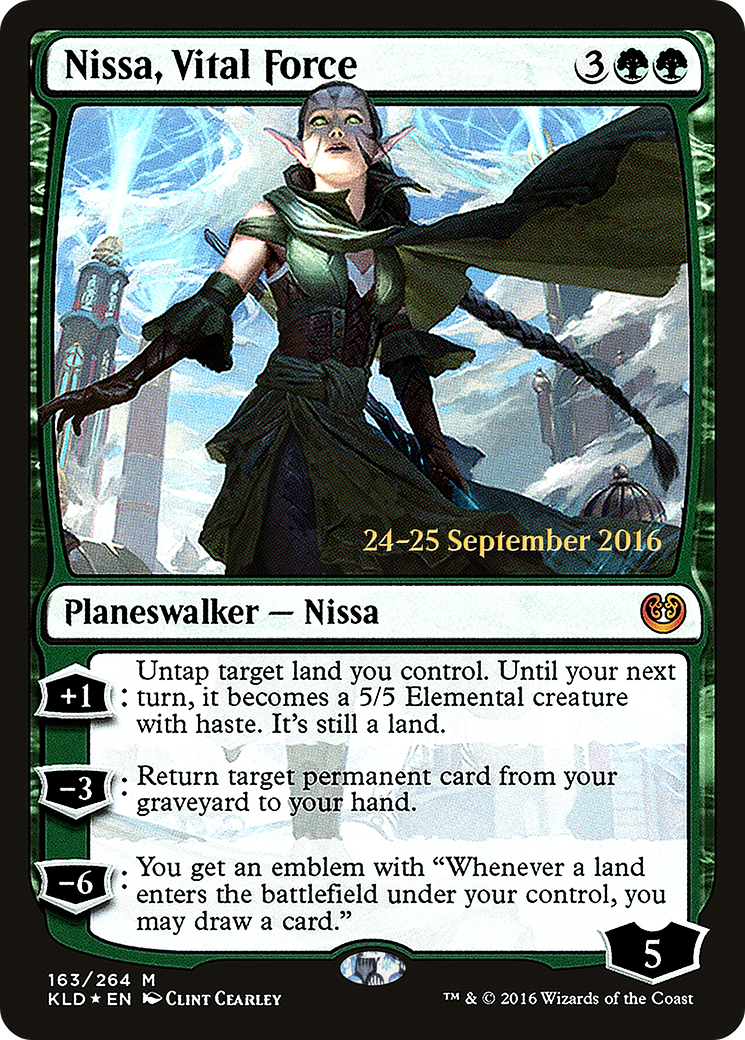 Nissa, Vital Force (163) Foil - Kaladesh Promos