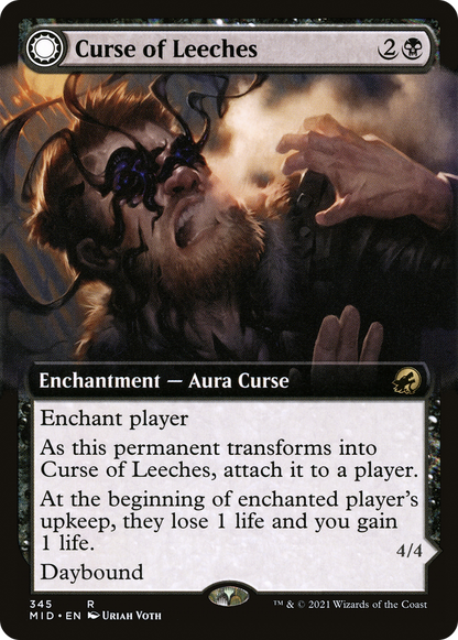 Curse of Leeches // Leeching Lurker (Extended Art) (345) Foil - Innistrad: Midnight Hunt