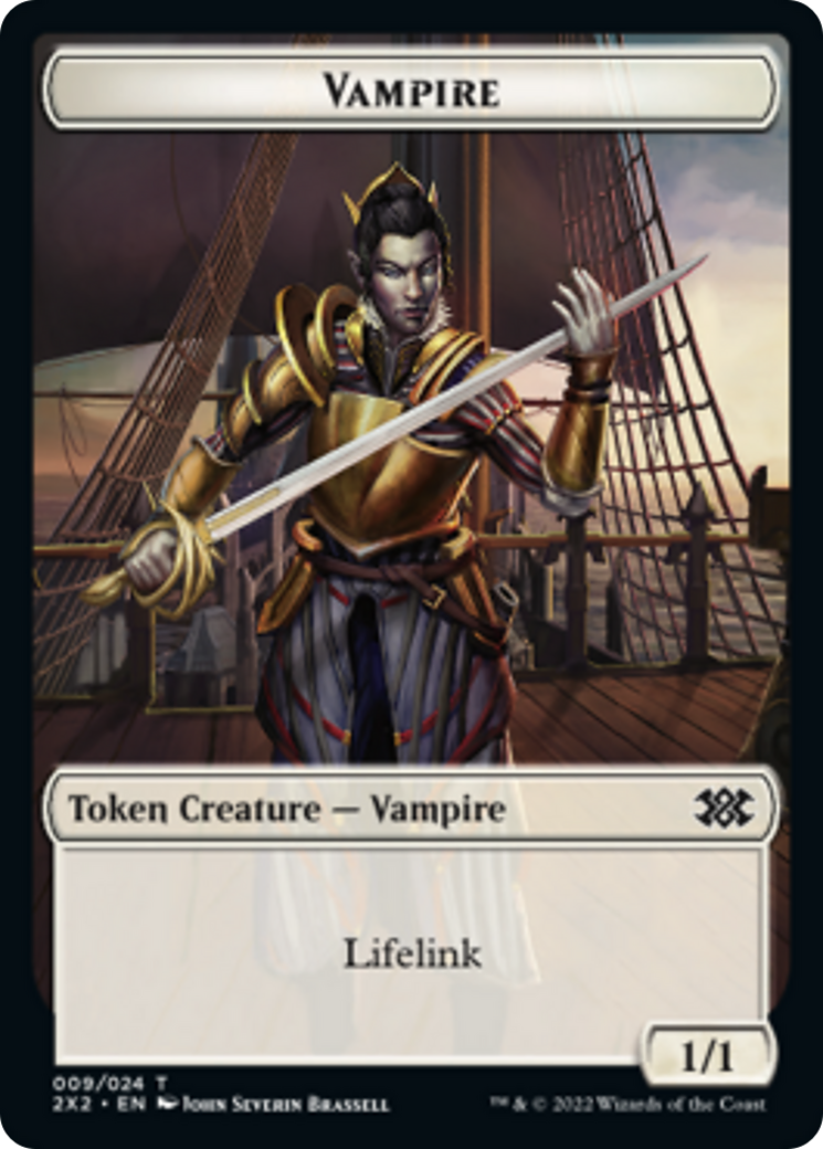 Elemental // Vampire Double-Sided Token [Double Masters 2022 Tokens] | Silver Goblin