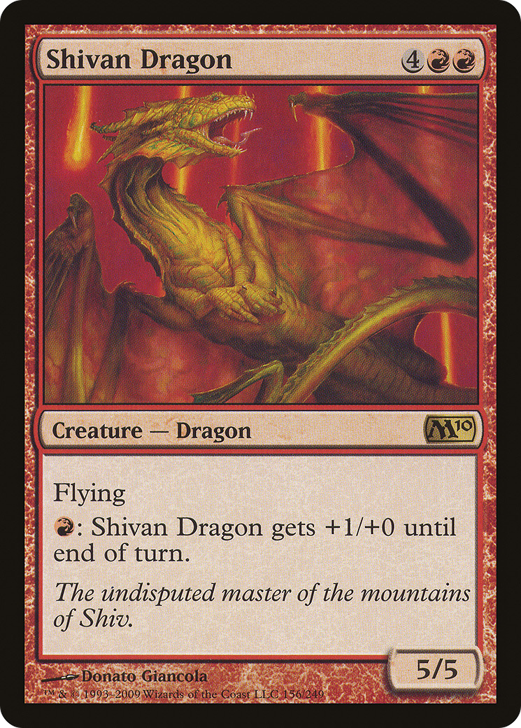 Shivan Dragon (156) Foil - Magic 2010