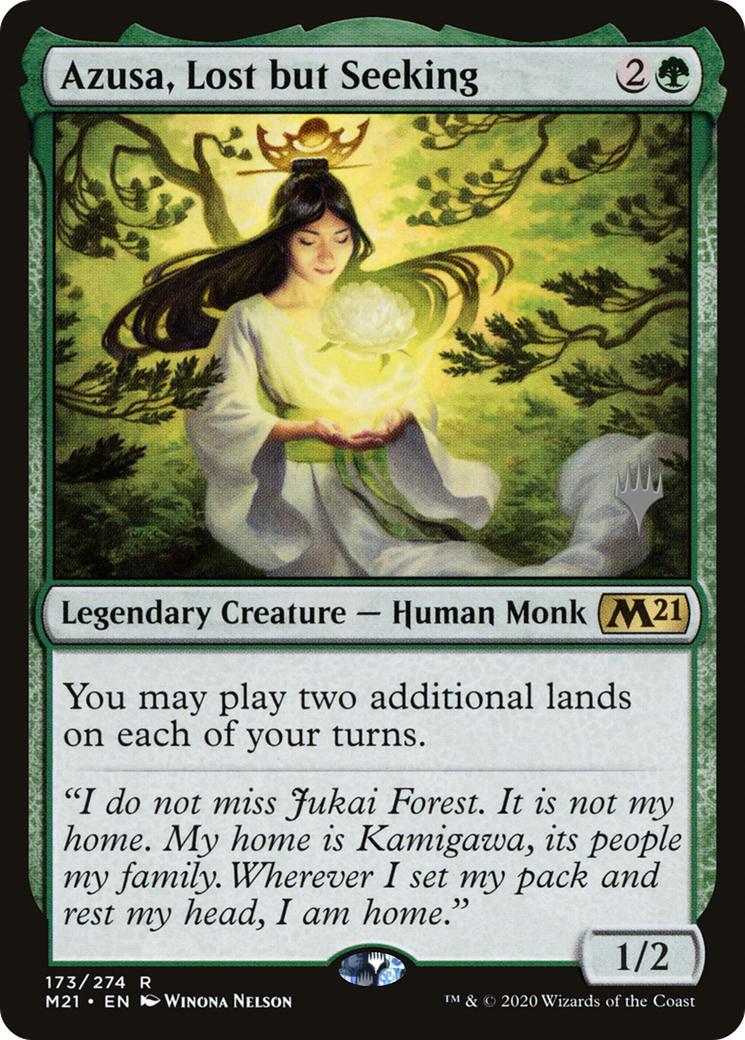 Azusa, Lost but Seeking (173) Foil - Core Set 2021 Promos