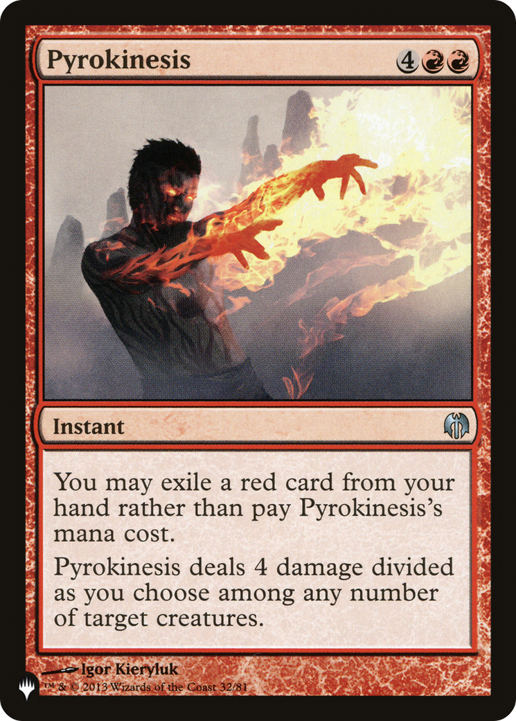 Pyrokinesis (DDL-32) - The List