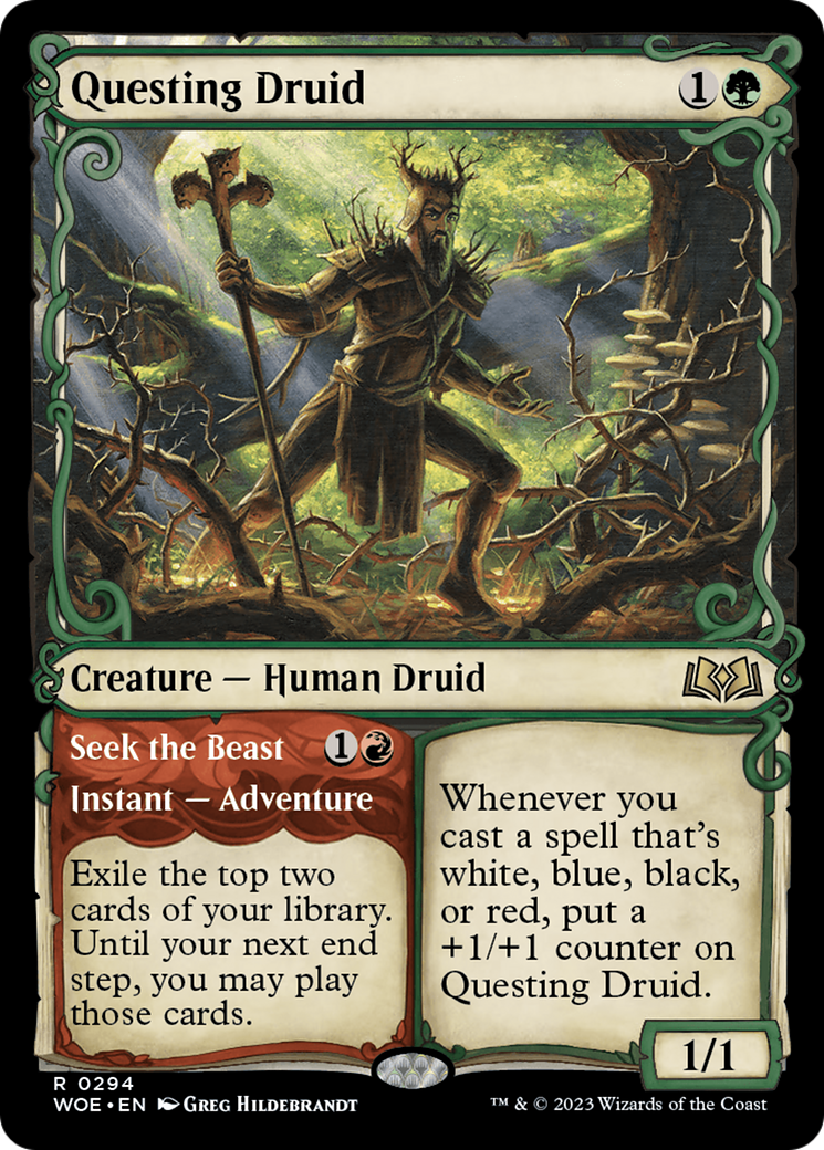 Questing Druid (Showcase) (294) Foil - Wilds of Eldraine
