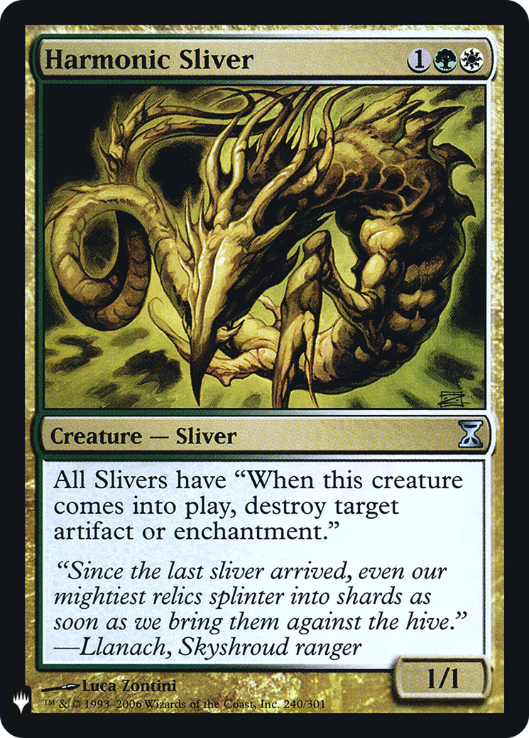 Harmonic Sliver (TSP-240) Foil - The List