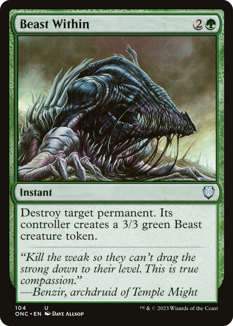 Beast Within [Phyrexia: All Will Be One Commander] | Silver Goblin