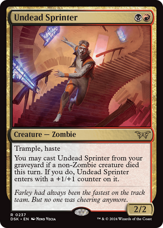 Undead Sprinter [Duskmourn: House of Horror] Foil