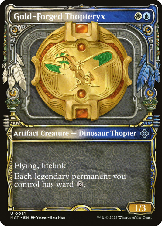 Gold-Forged Thopteryx (Showcase) (081) Foil - March of the Machine: The Aftermath