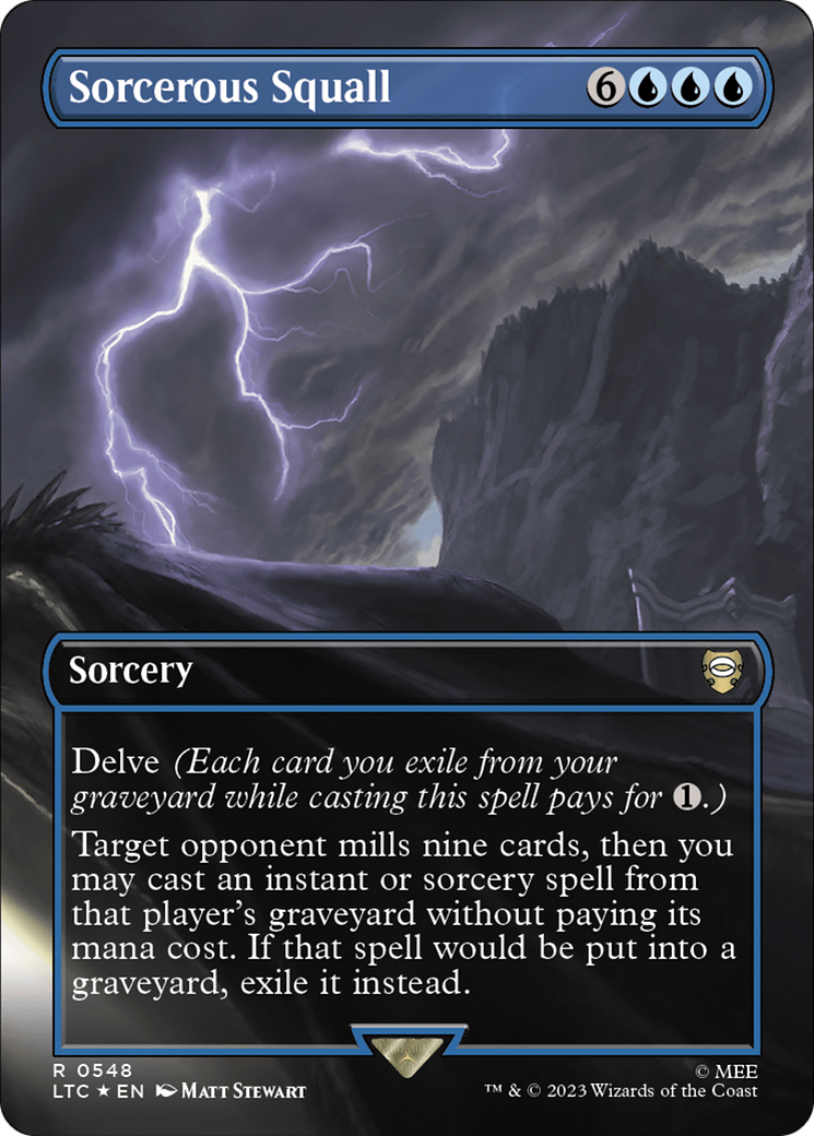 Sorcerous Squall (Borderless) (Surge Foil) (548) Foil - Tales of Middle-earth Commander