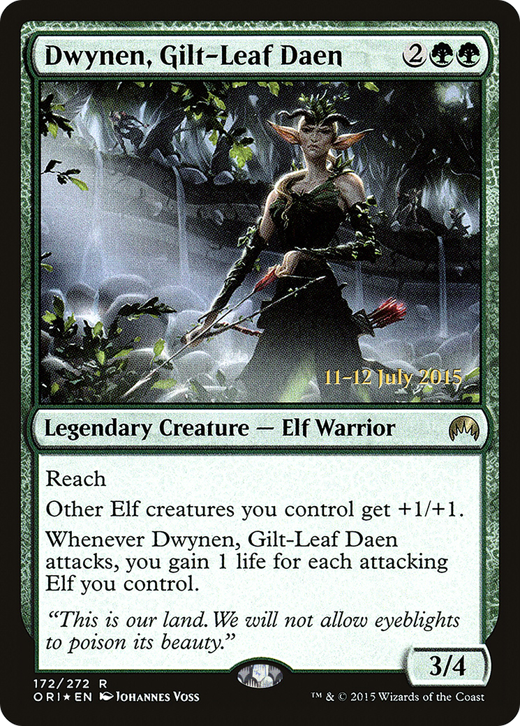 Dwynen, Gilt-Leaf Daen [Magic Origins Prerelease Promos] | Silver Goblin