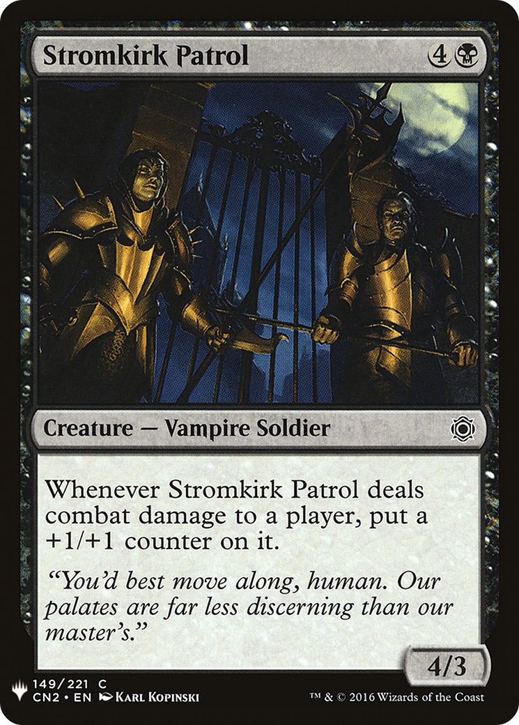 Stromkirk Patrol (CN2-149) - The List