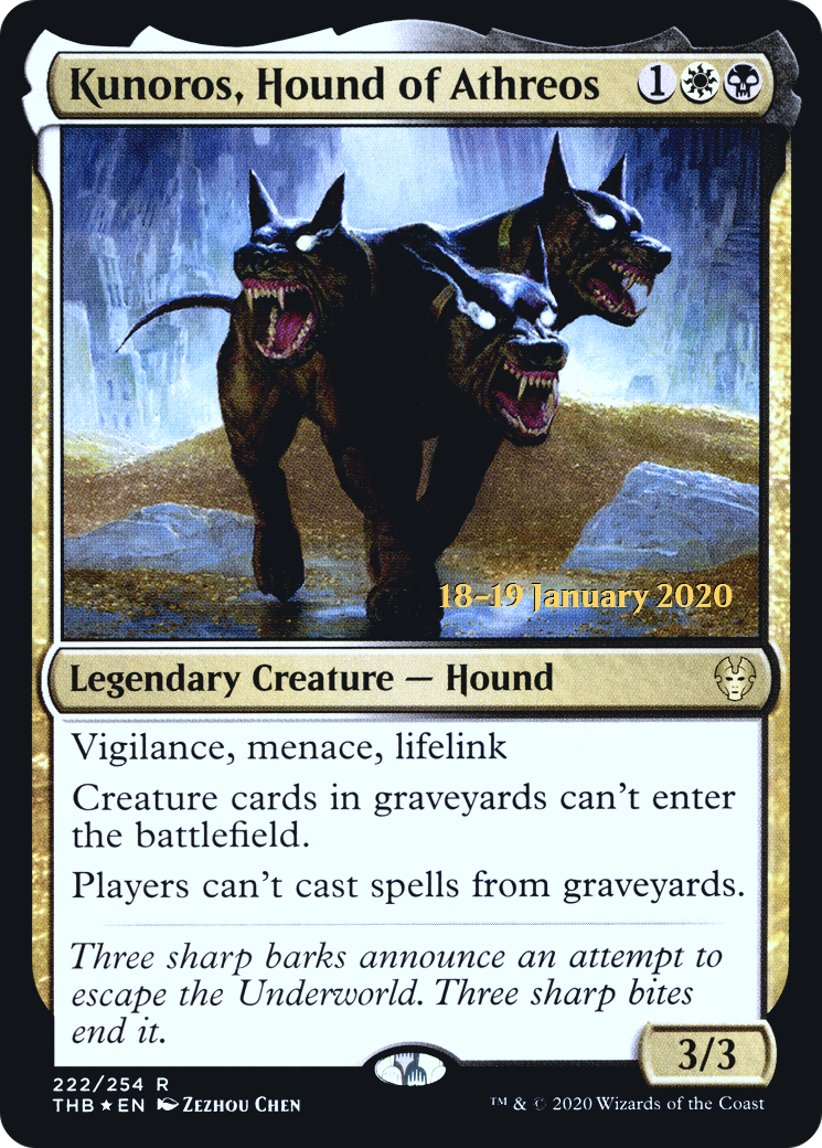 Kunoros, Hound of Athreos (222) Foil - Theros Beyond Death Promos