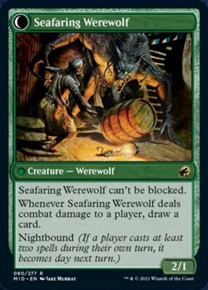 Suspicious Stowaway // Seafaring Werewolf [Innistrad: Midnight Hunt] Foil