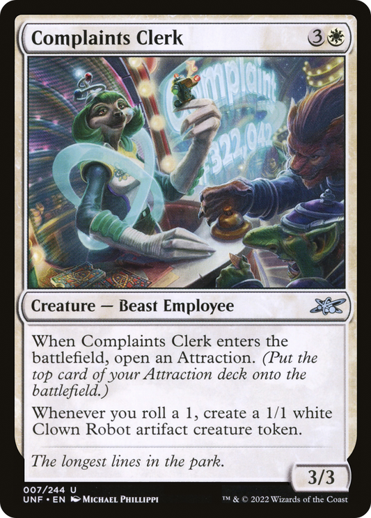 Complaints Clerk (007) Foil - Unfinity