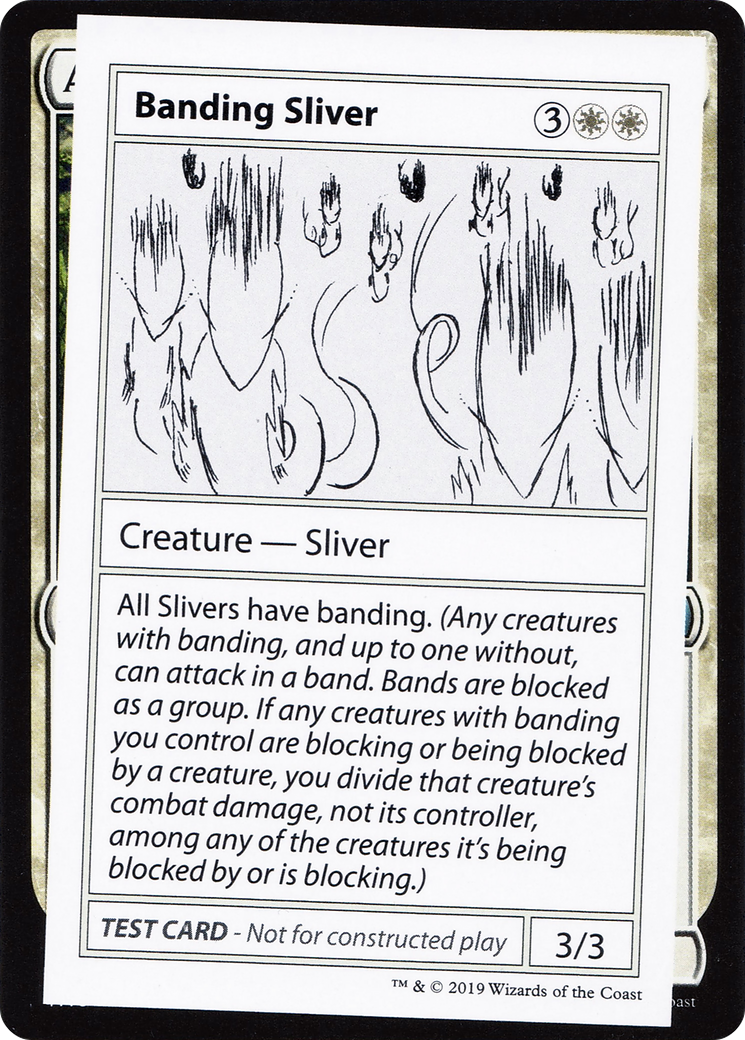 Banding Sliver (2021 Edition) [Mystery Booster Playtest Cards] | Silver Goblin